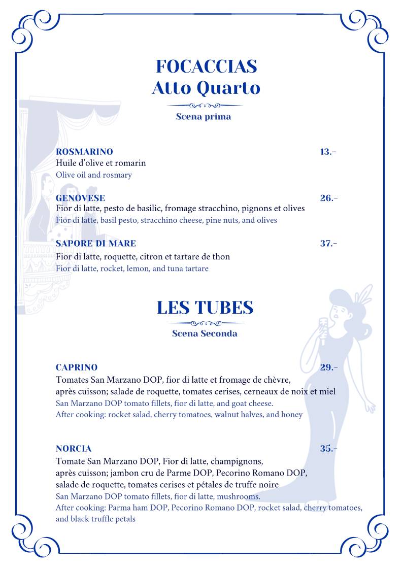 Menu di Viva Voce 