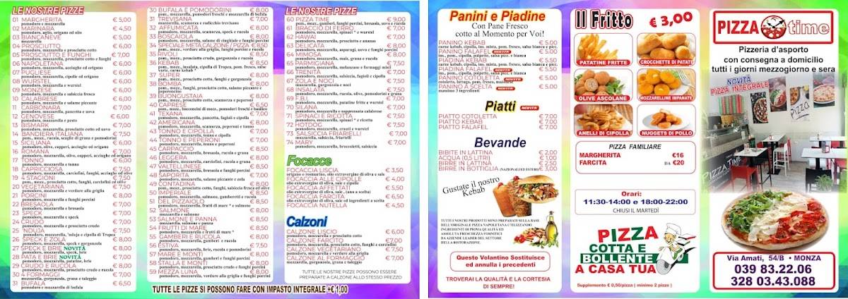 Menu di Pizza Time 