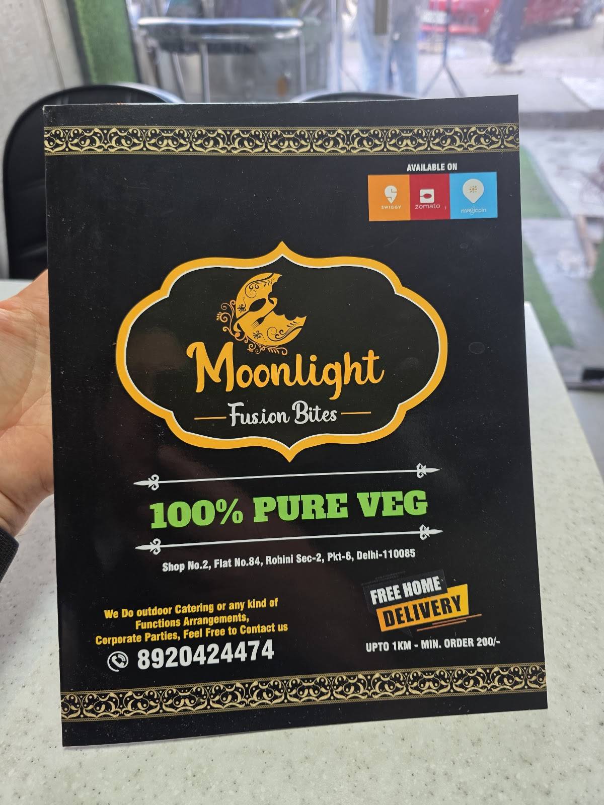 Moonlight Fusion Bites menu