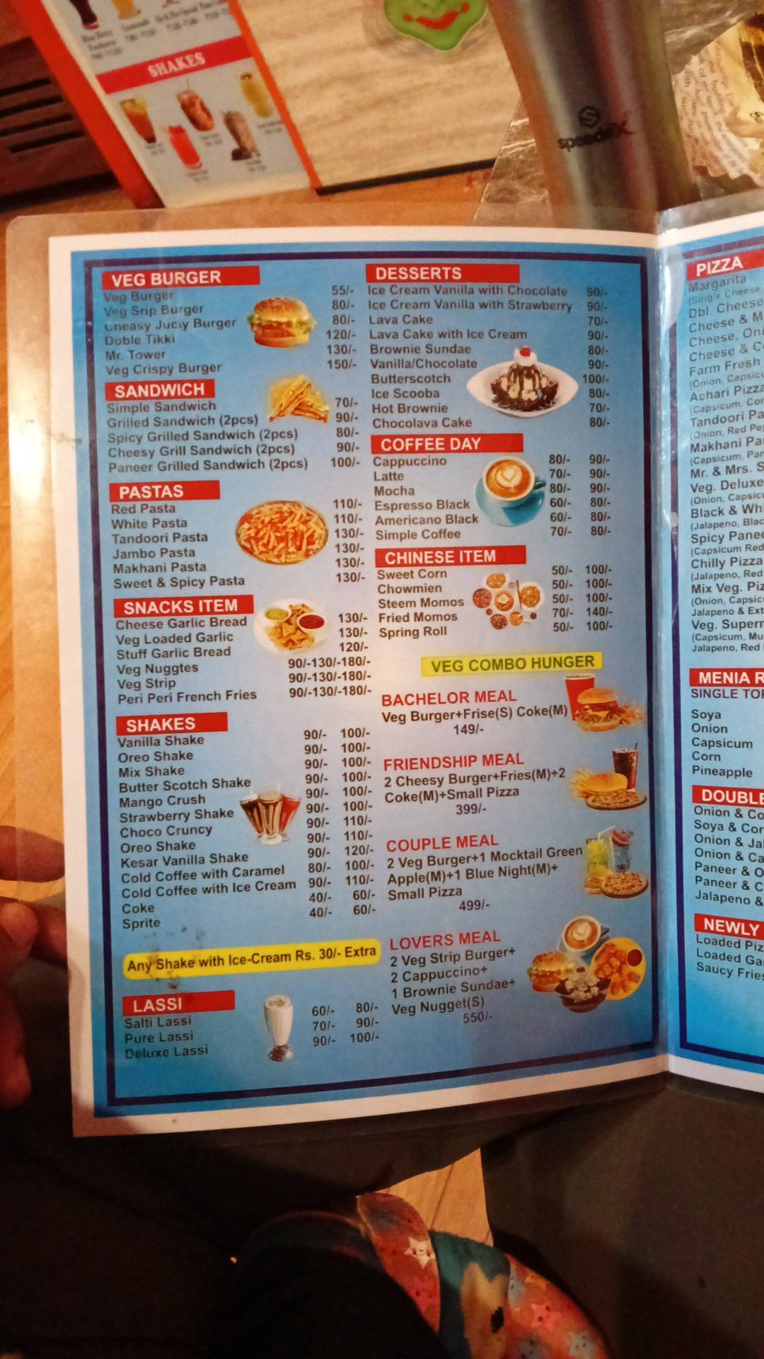 Mr & Mrs Cafe menu