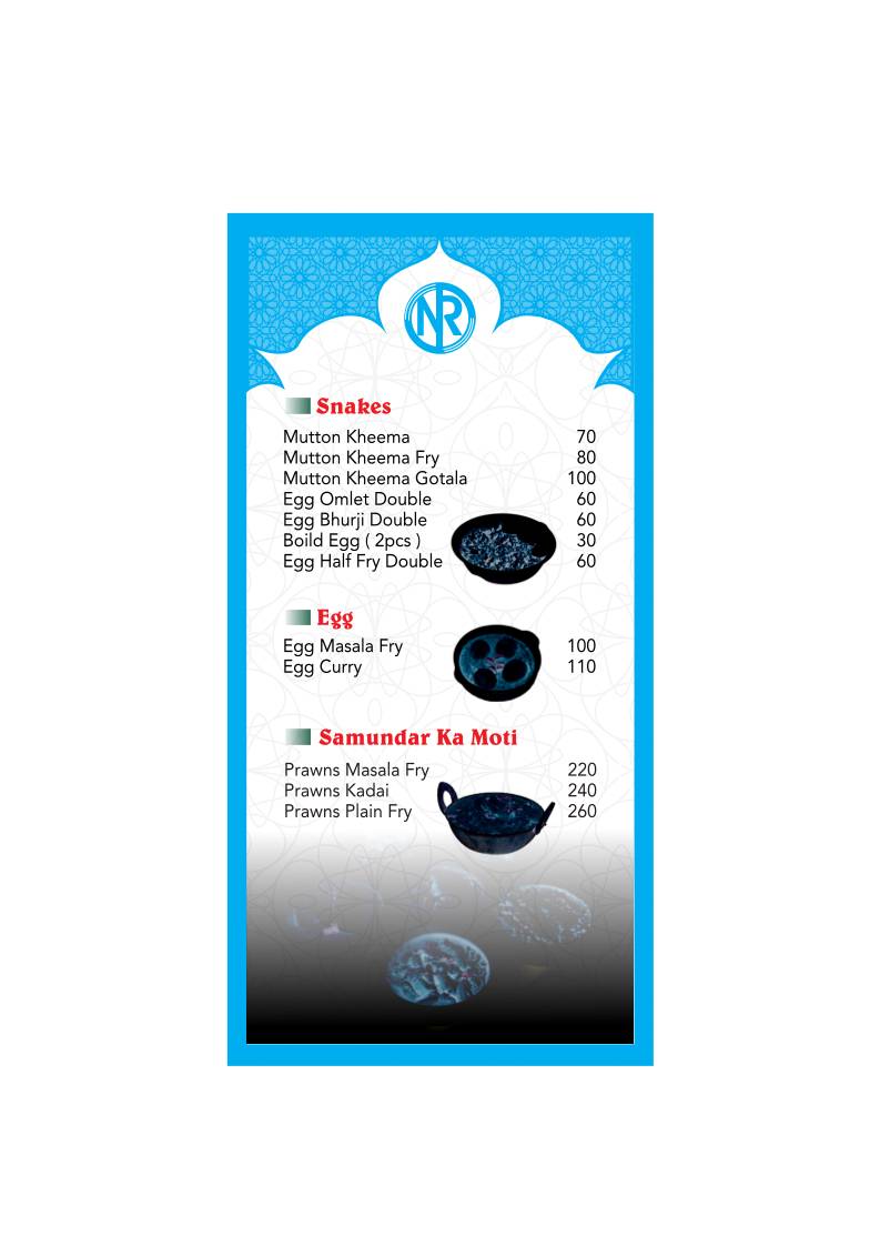 Noorani Restaurant menu