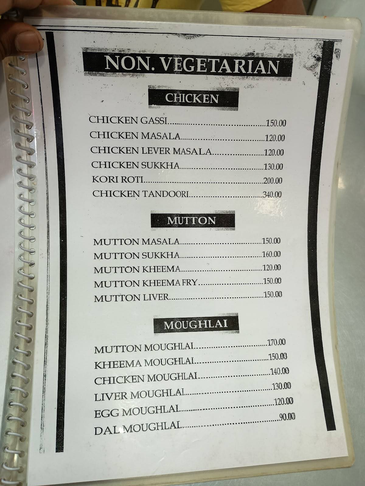 Venkateshwara Hotel menu