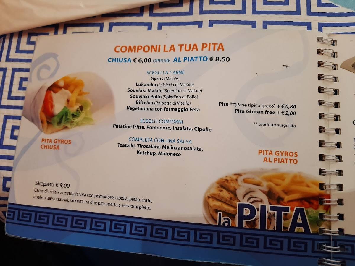 Menu di Mythos Ristorante Greco Caffetteria 