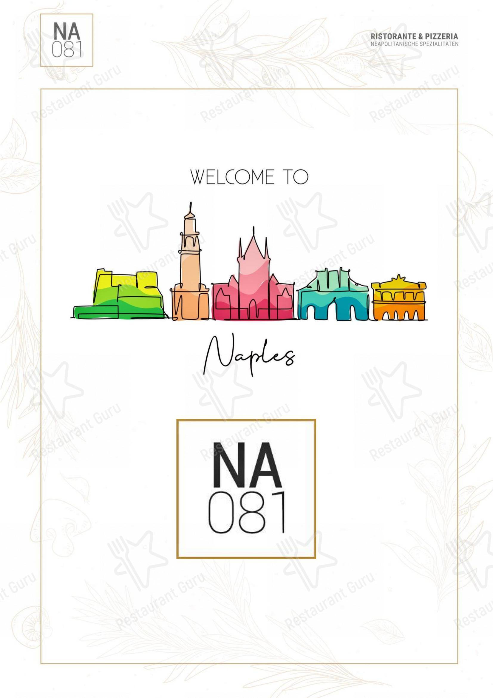 NA081 in Zurigo - Menu