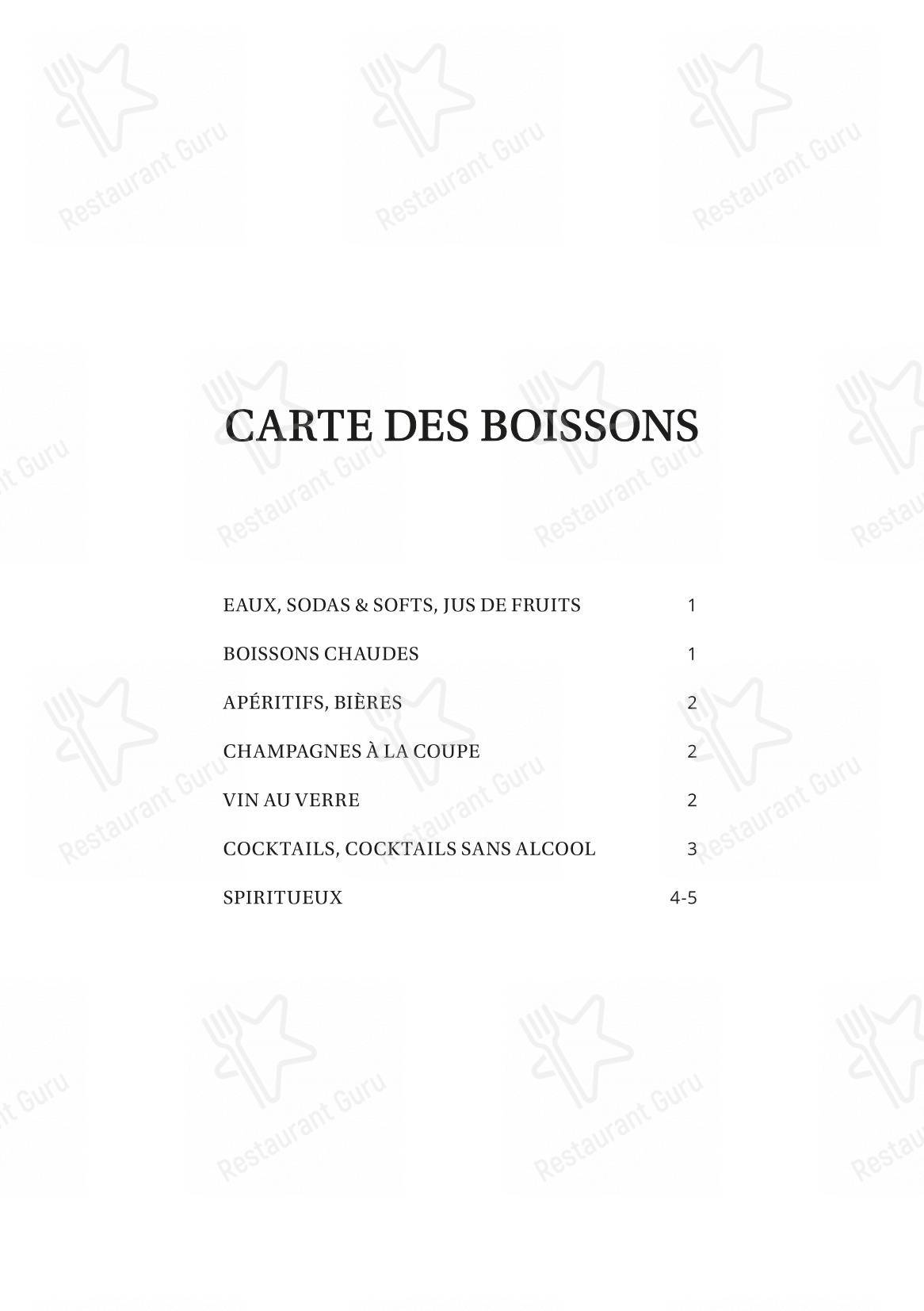 Menu pour NESPO Restaurant - 菜单