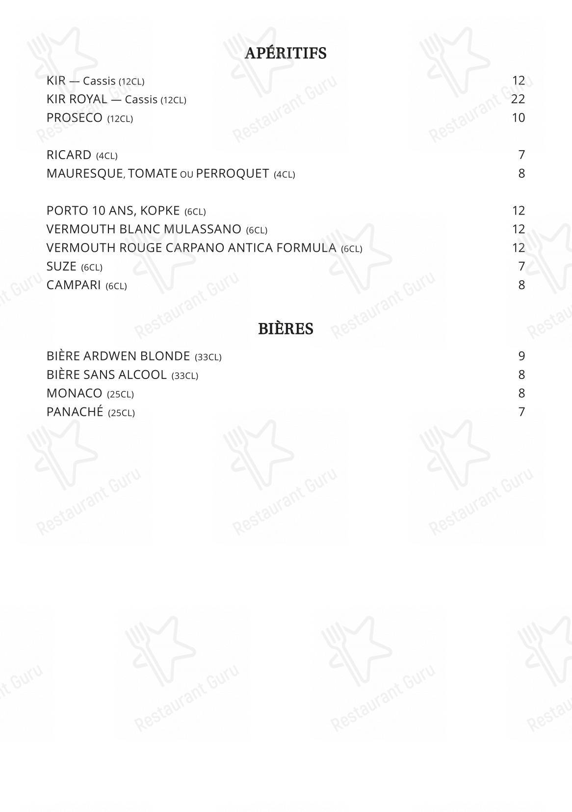 Menu pour NESPO Restaurant - 菜单