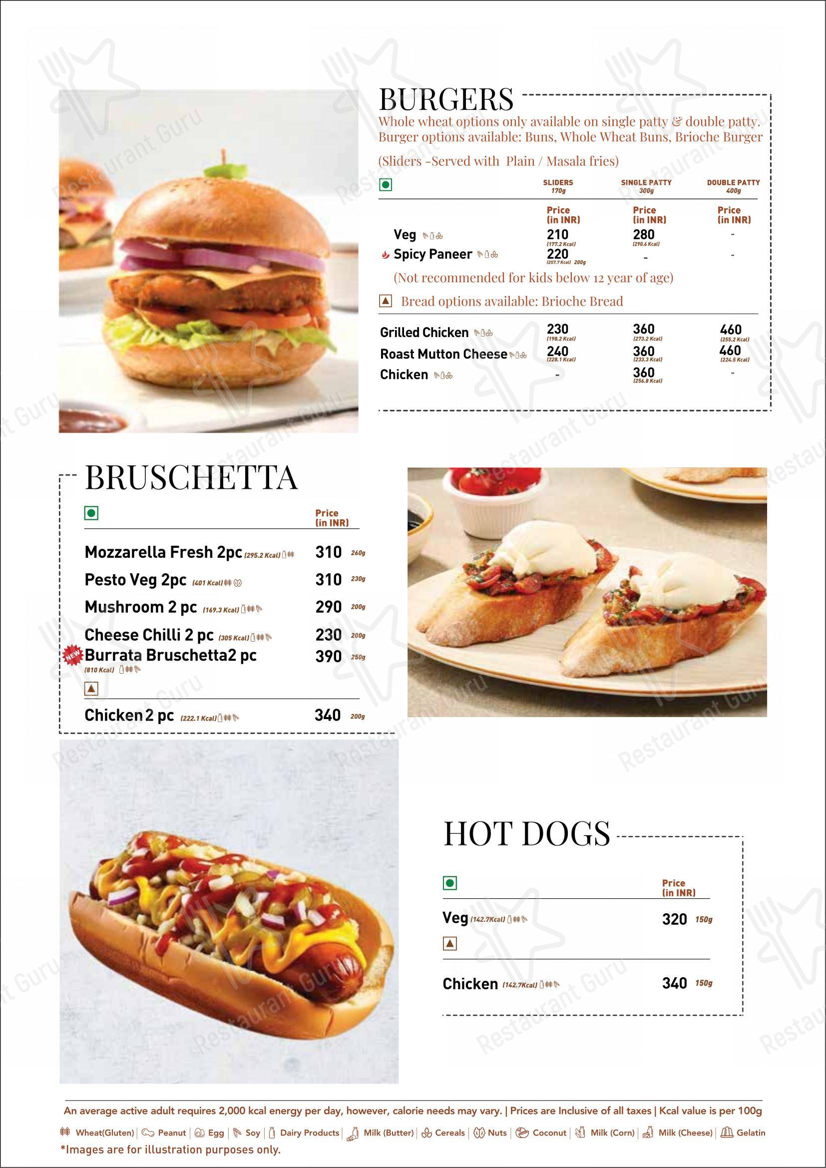 NIK BAKER'S in New Delhi - Menu