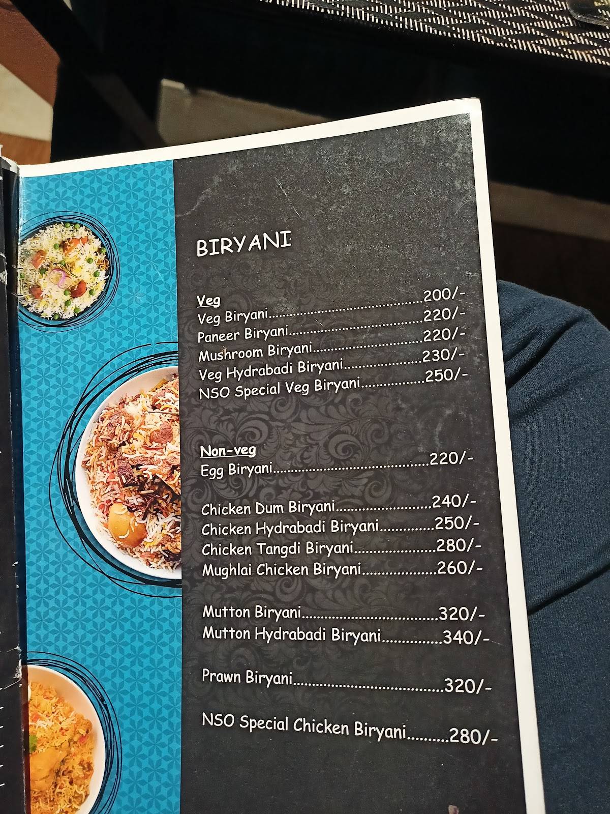 NSO Restro menu