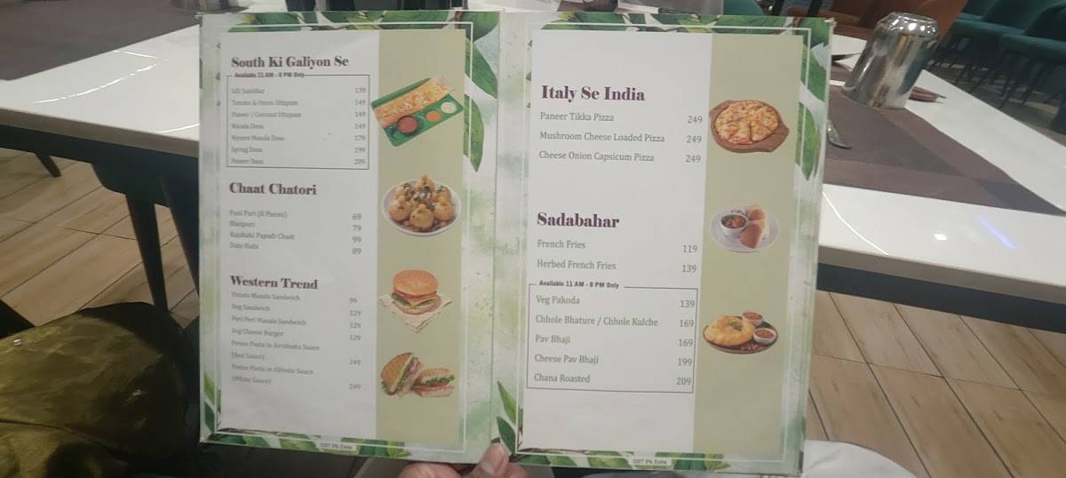 Naveen's Bapu Ki Kutia, Ujjain menu