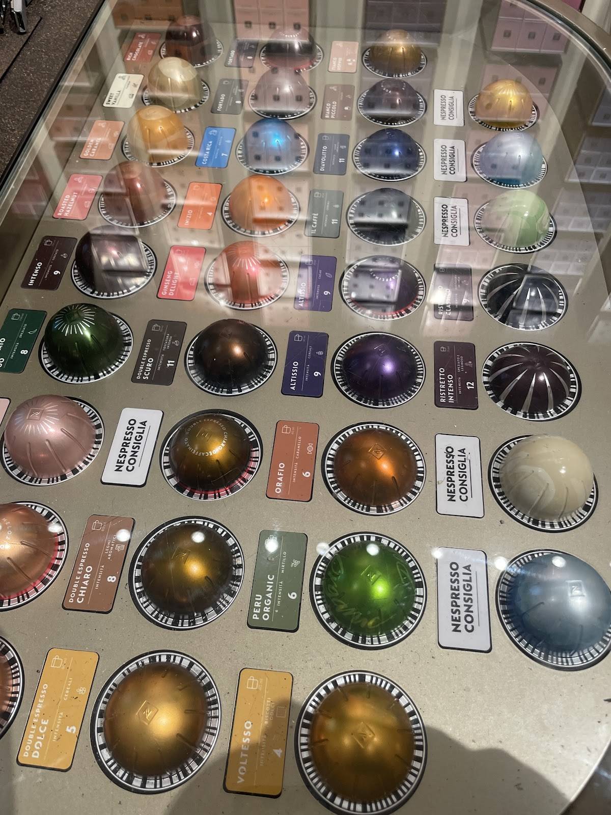 Menu di Nespresso Boutique Vicenza 