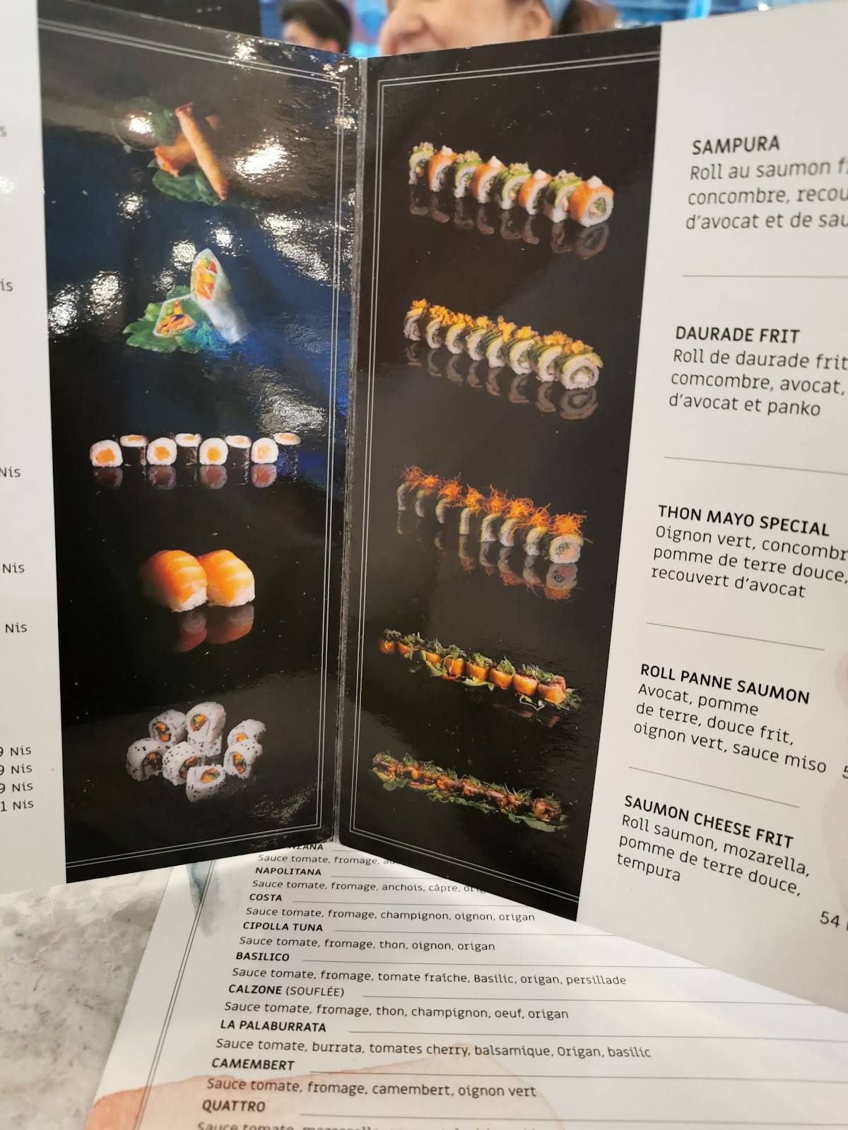 Menu de אלונזו Alonzo