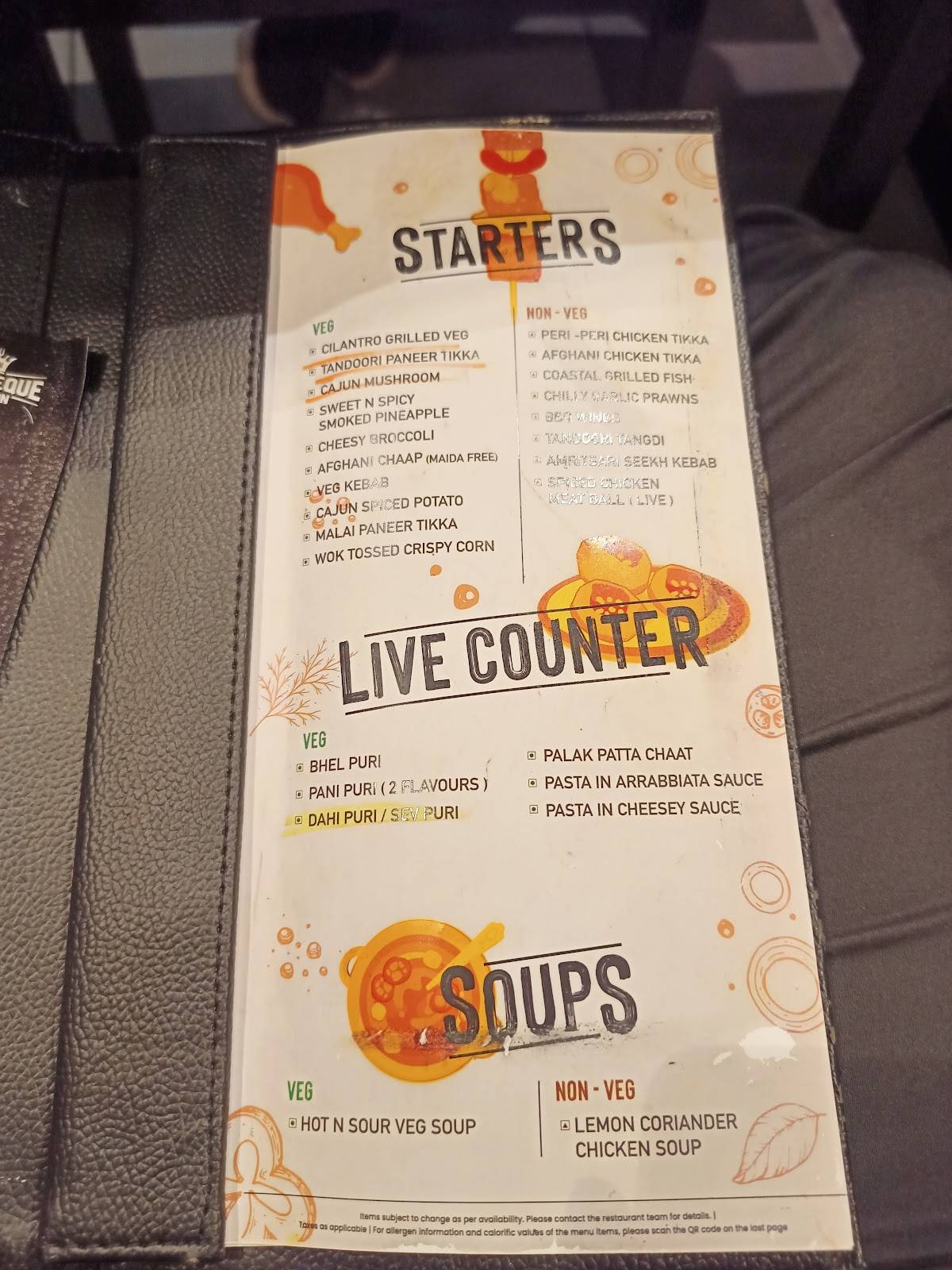 Barbeque Nation menu