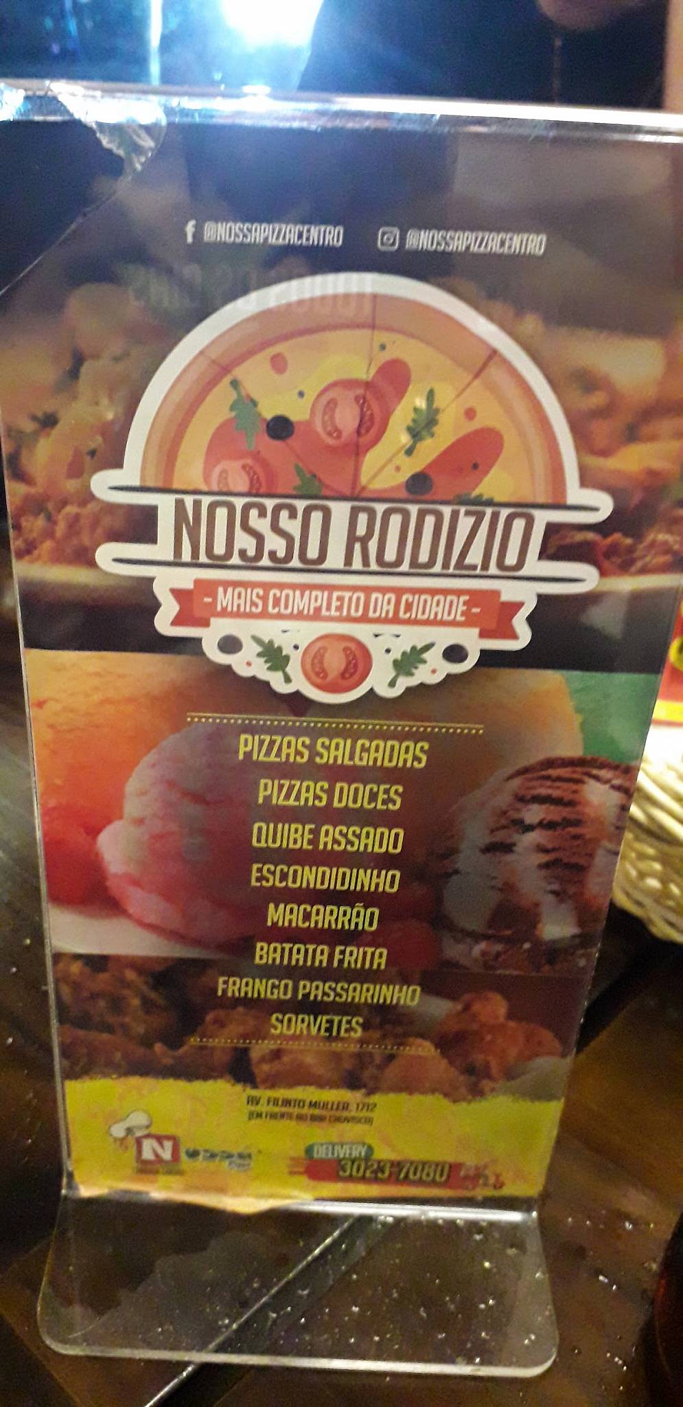Nossa Pizza Centro - Quilombo cardápio
