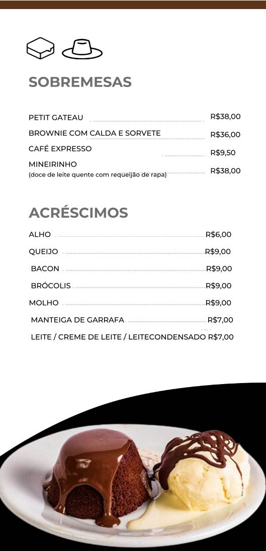 Mar Mineiro Restaurante - Macacos cardápio