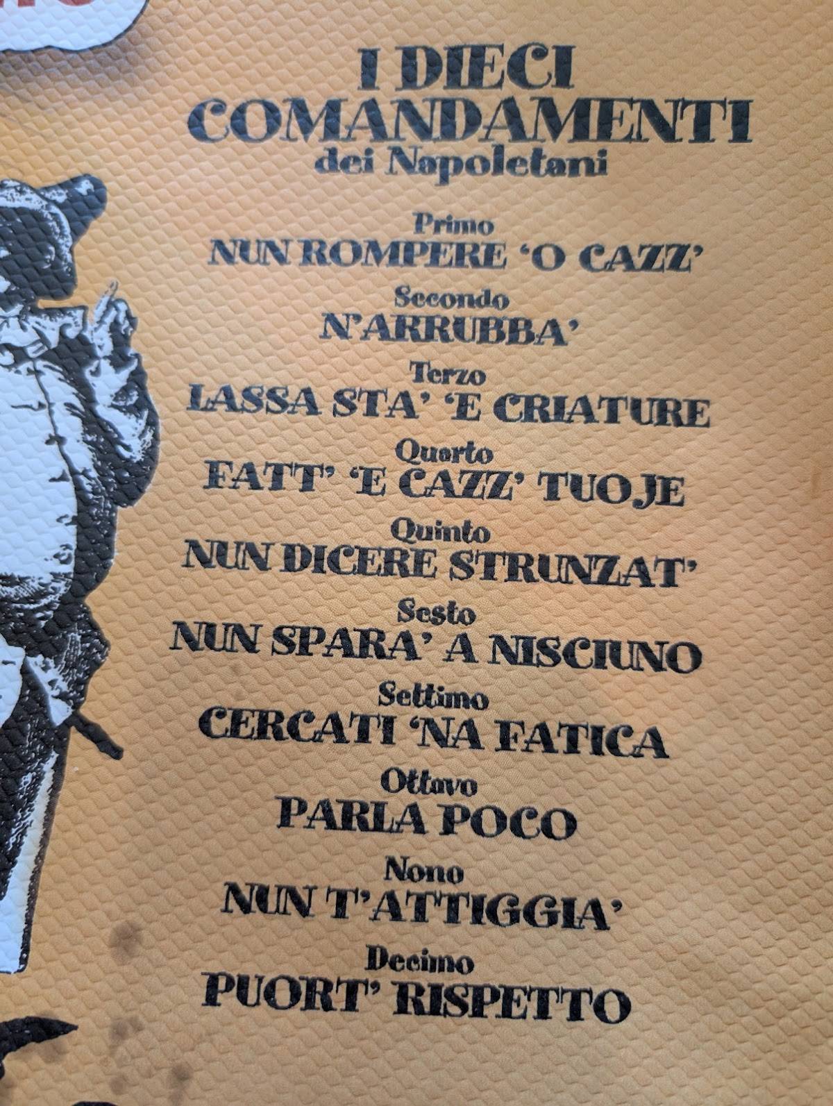 Menu di O' Sole e' Napule - Ristorante Pizzeria 