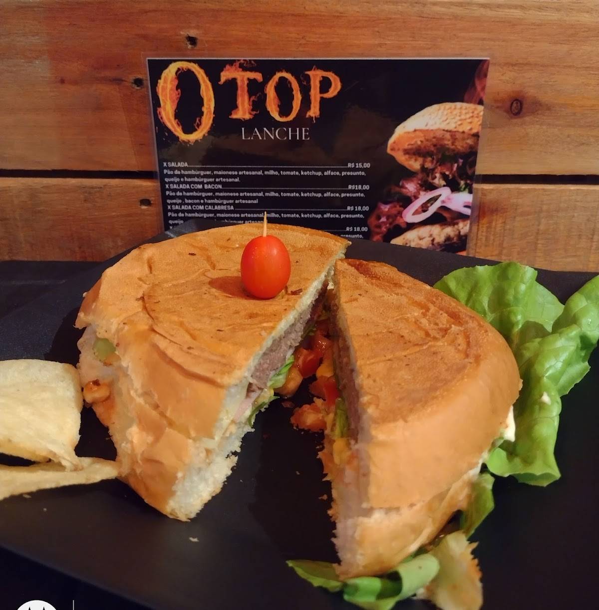 O Top lanche cardápio