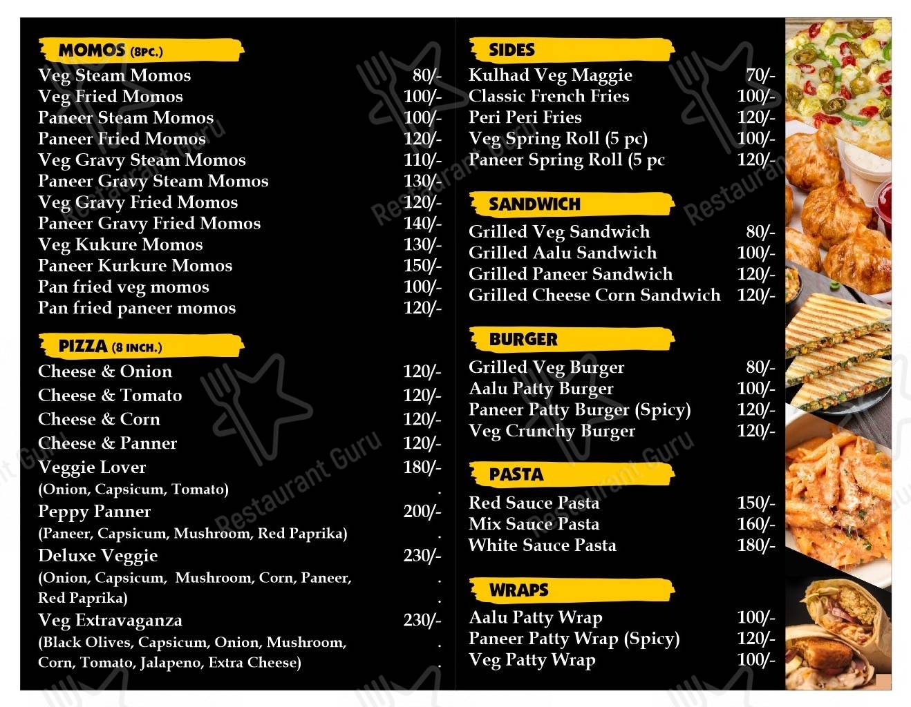 Oye Boy Cafe menu