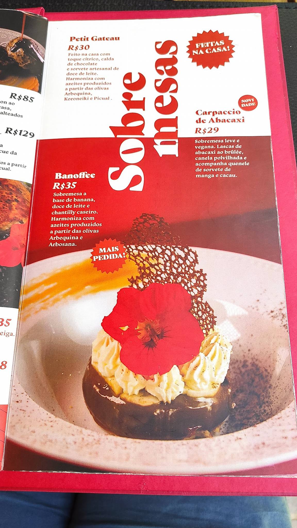 Olivas GastroBar cardápio