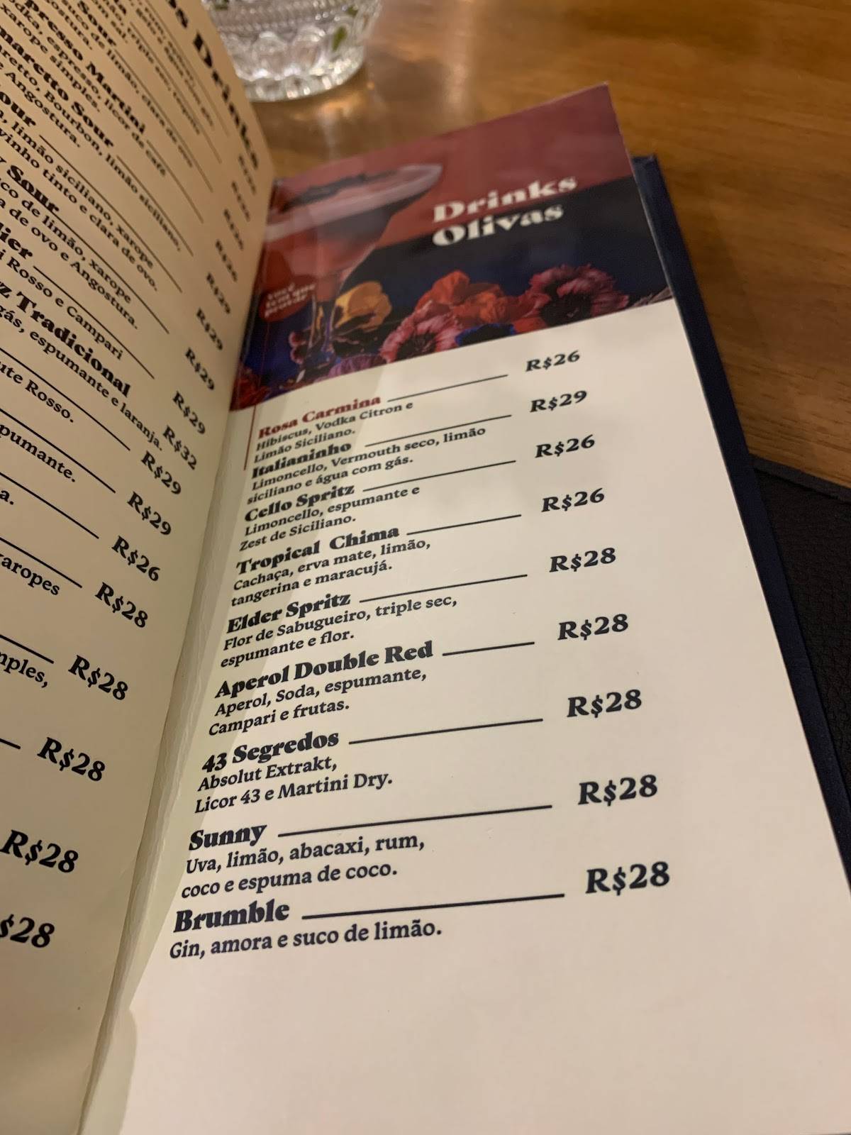 Olivas GastroBar cardápio