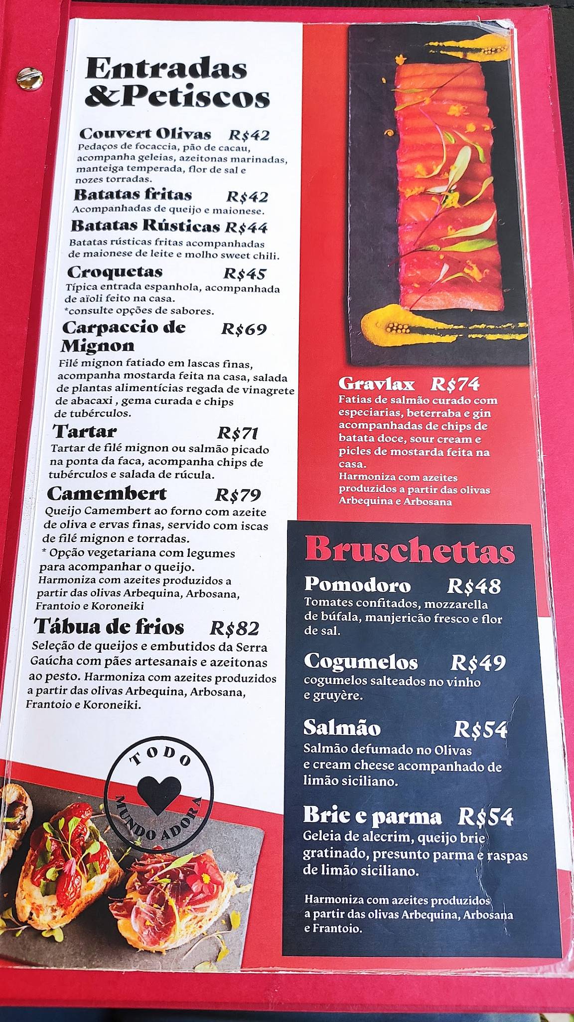 Olivas GastroBar cardápio