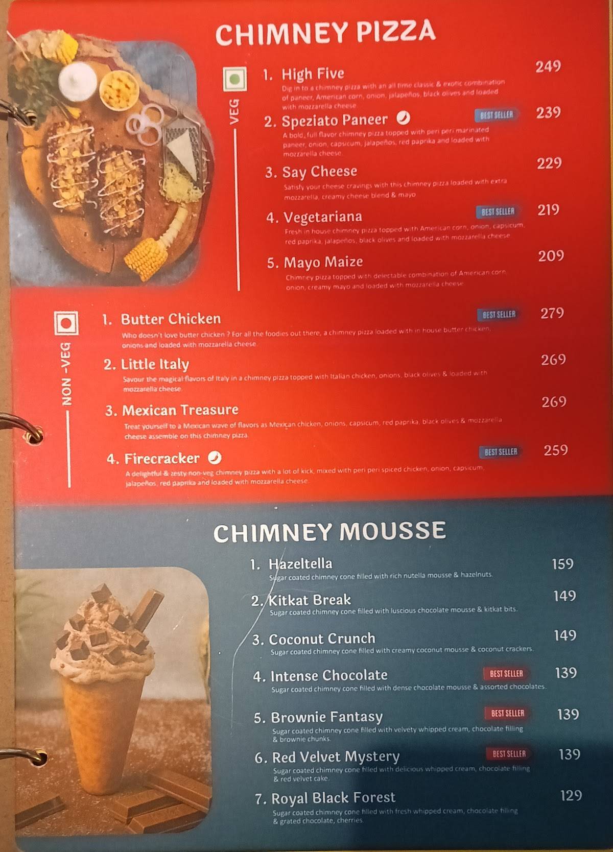 One New Experience menu