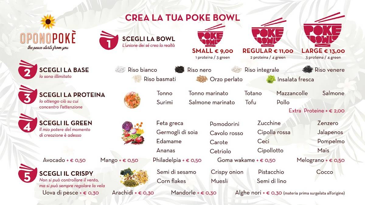 Menu di Opono Poké 