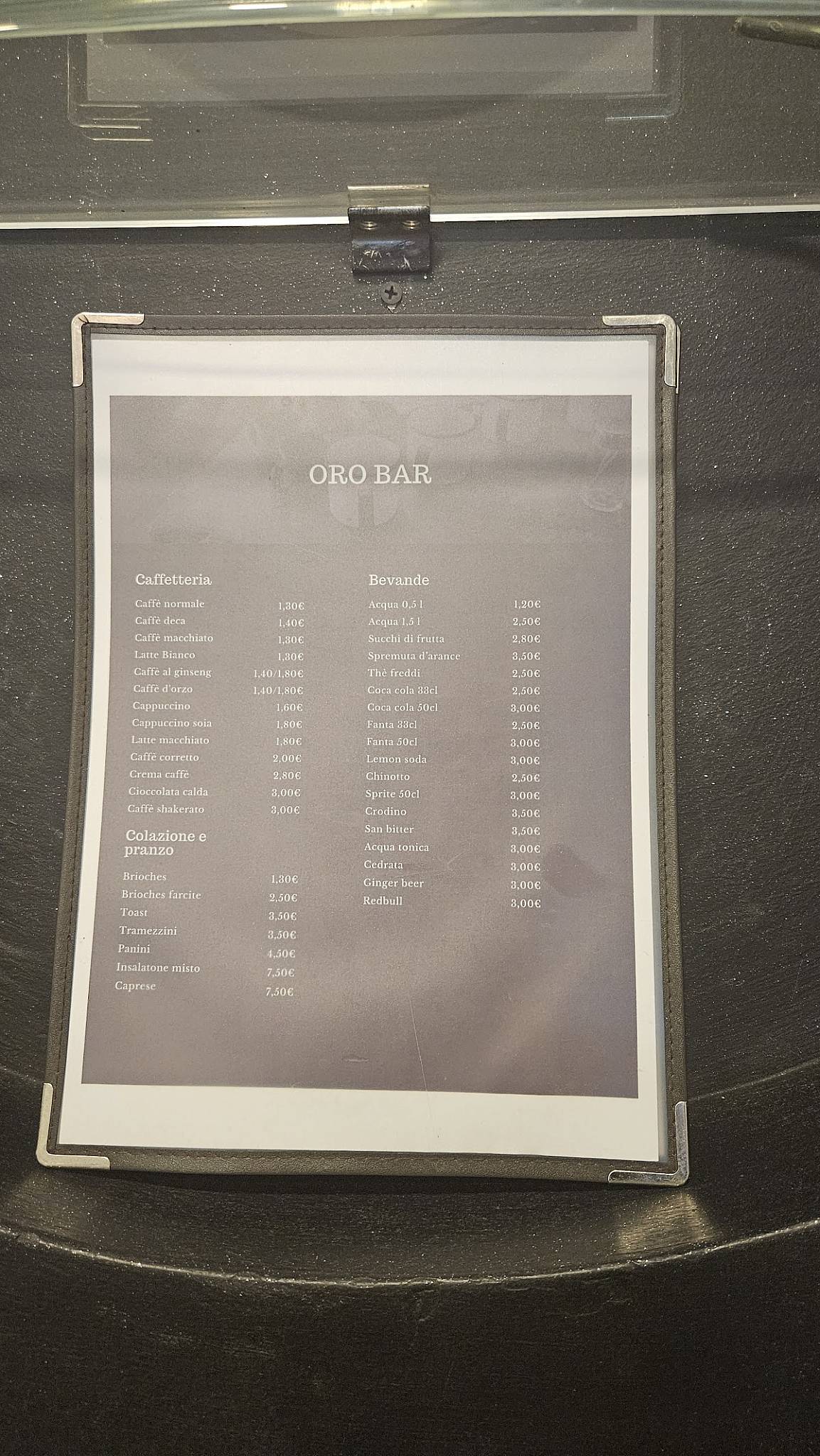 Menu di Caffe Oro Panzerotto 