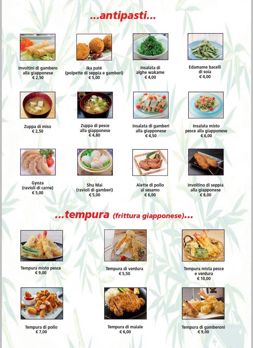 Menu di Osaka Japan Sushi 