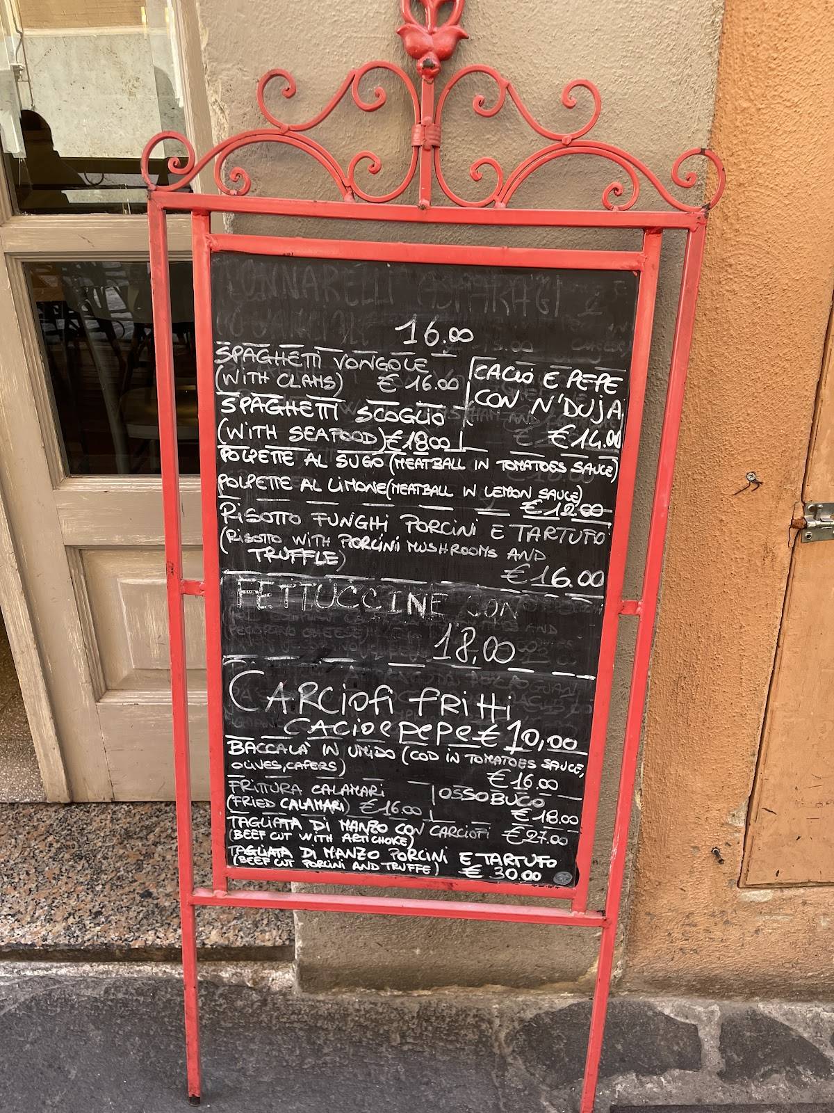 Menu di Osteria Al Vicolo 9 