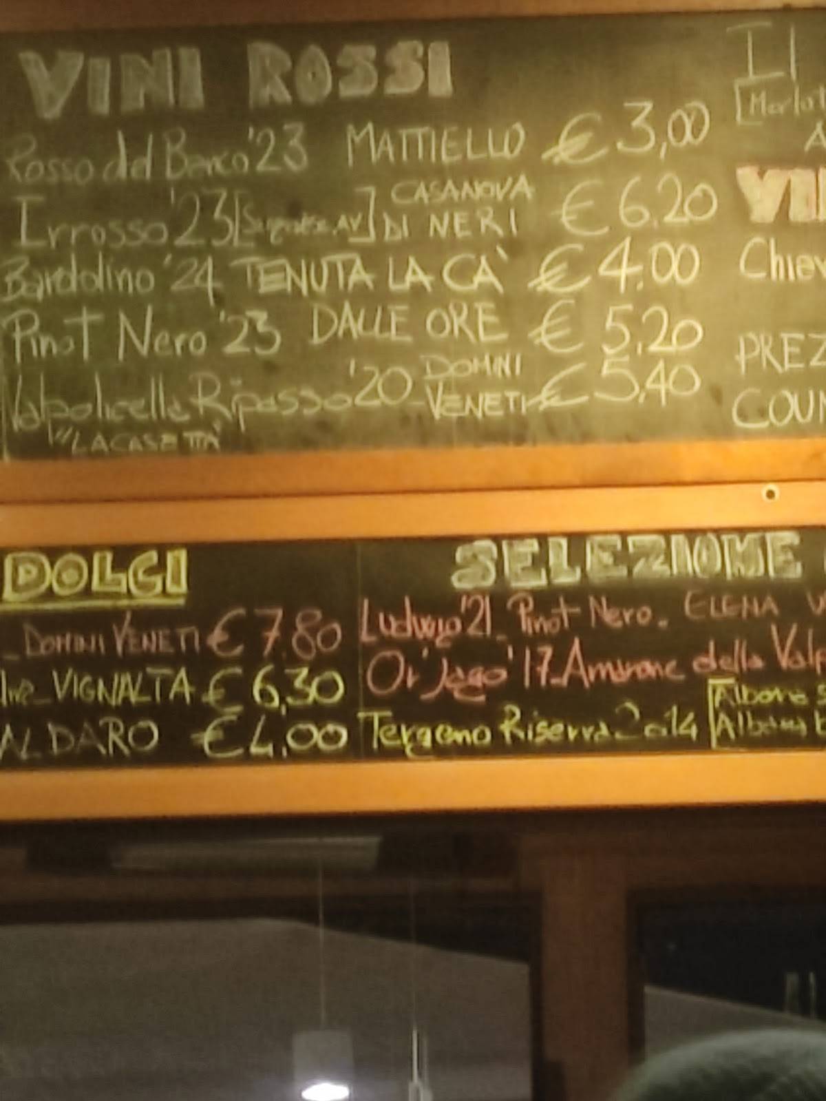 Menu di Osteria Bancogiro Venezia 
