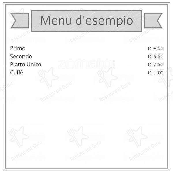 Menu de Osteria del Gusto