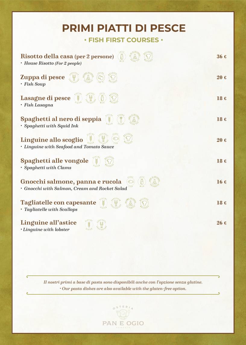 Menu di Osteria Pan e Ogio 