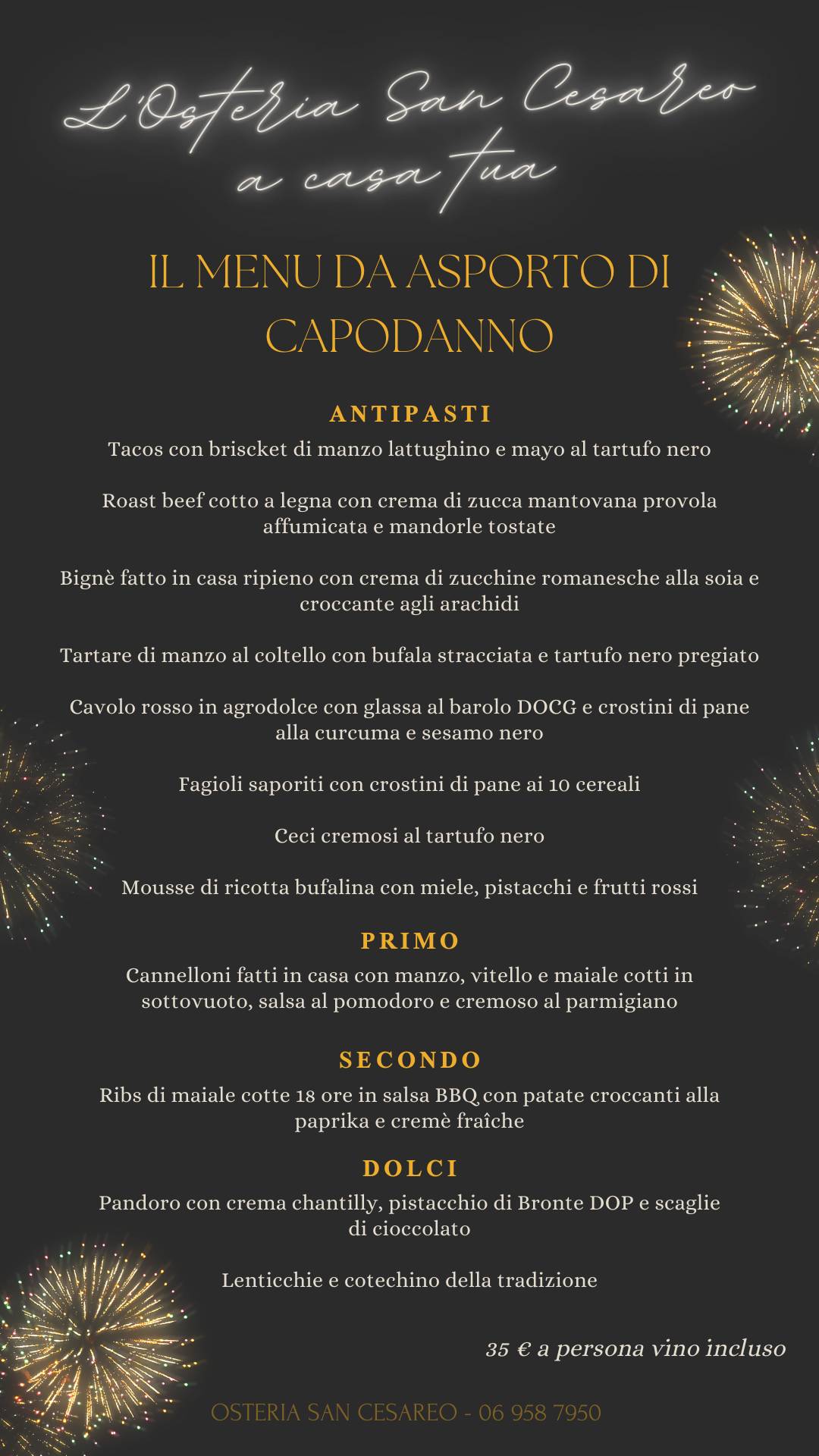 Menu di Osteria San Cesareo