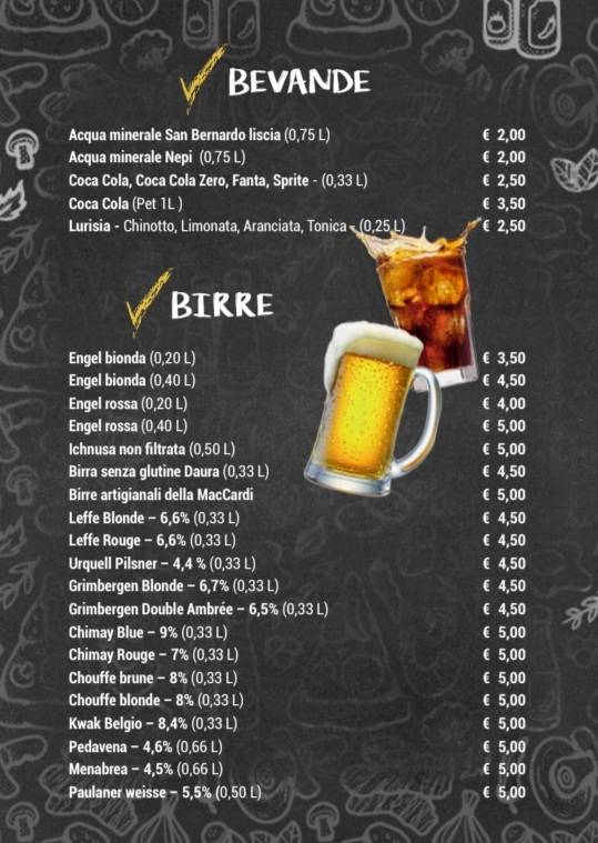 Menu di PAN PiER FOCACCIA 