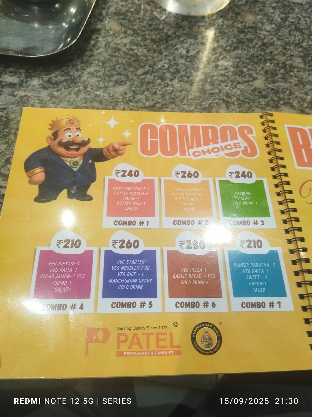 PATEL RESTAURANT DINING HALL- Best Dining Restaurant in Junagadh Kathiyawadi thali in Junagadh Gujarati Thali menu
