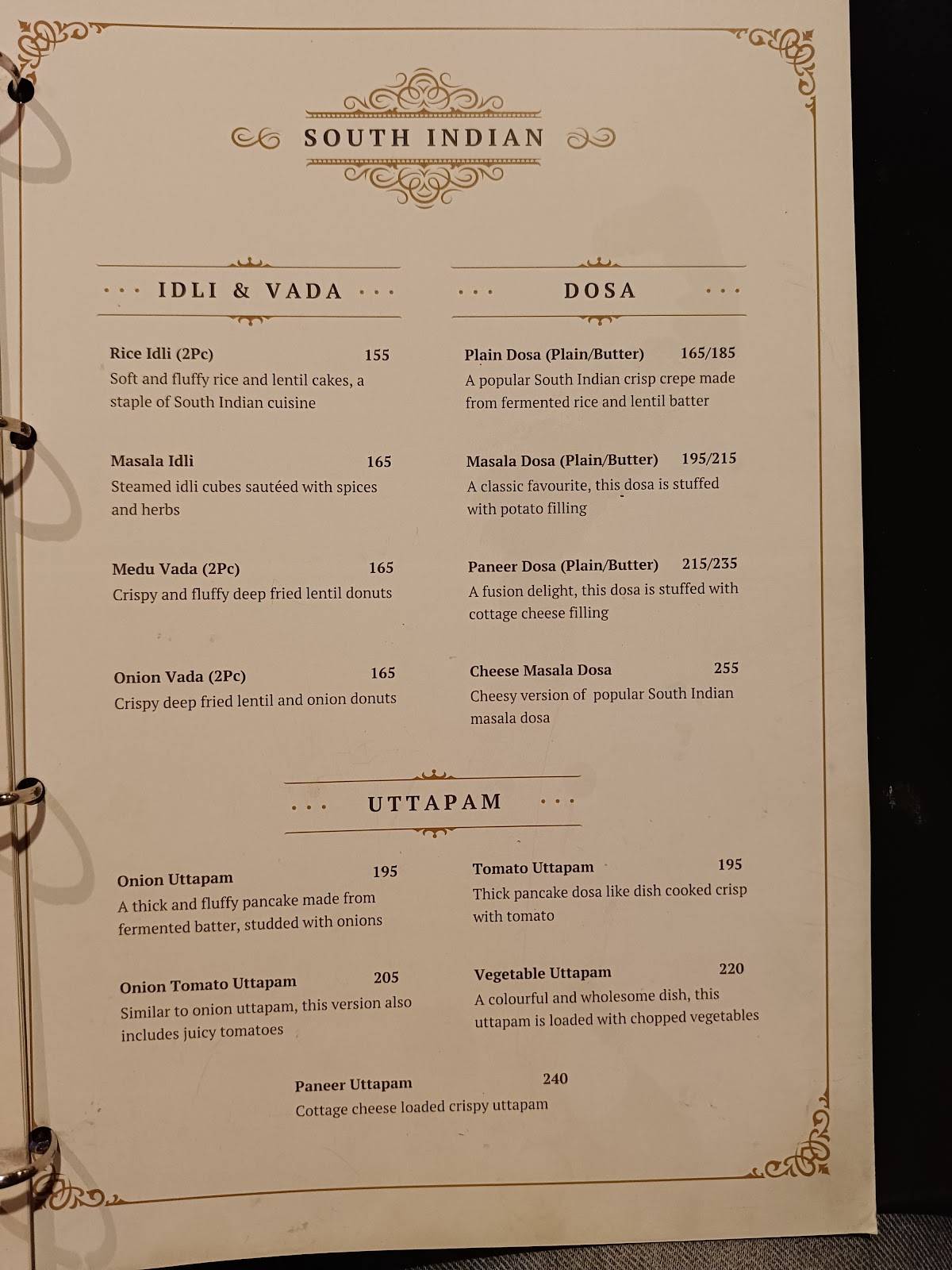 PIND BALLUCHI menu