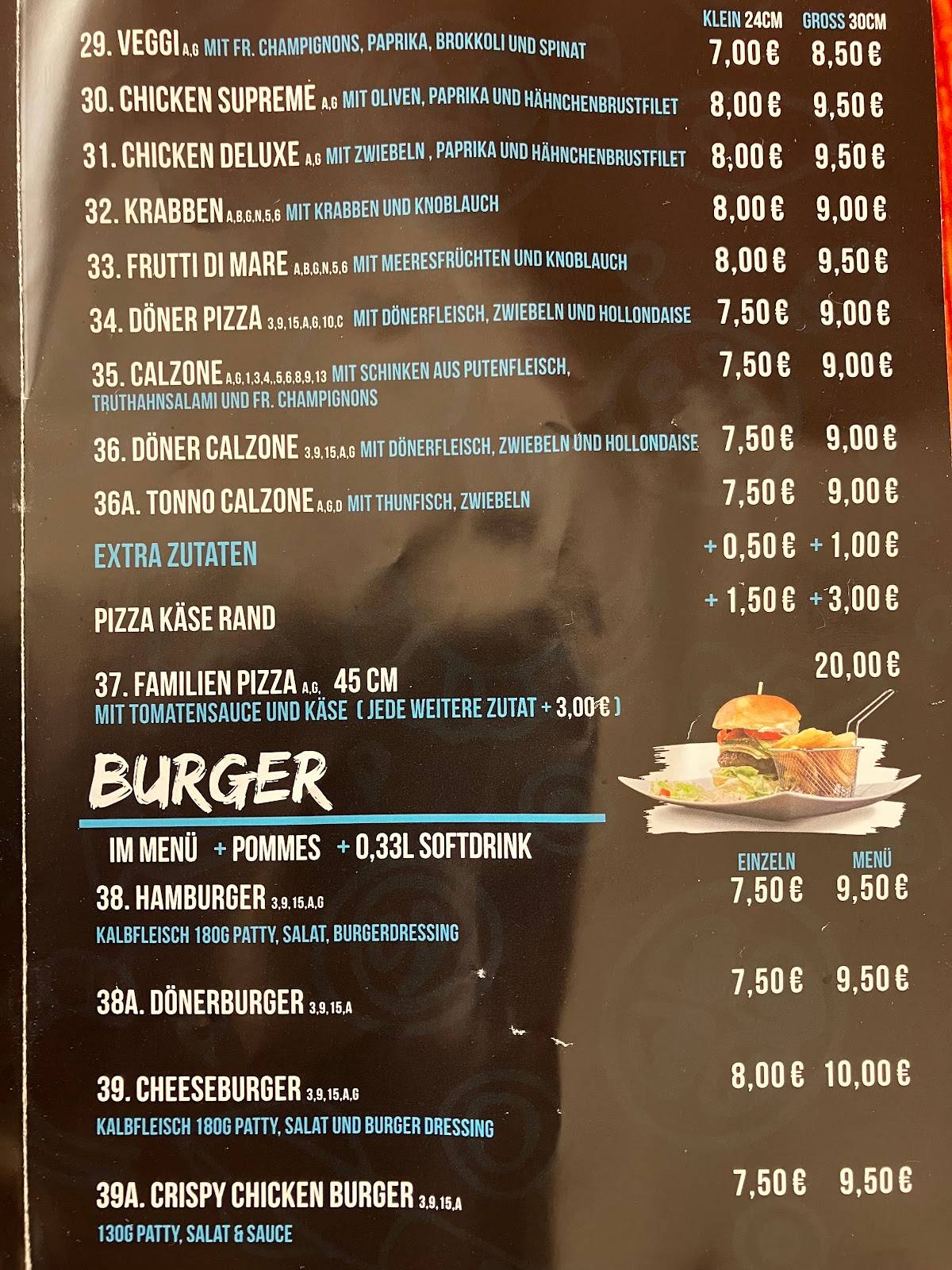 Speisekarte von PIZZERIA PRIMAA Inh. Firat Icin, Lengerich