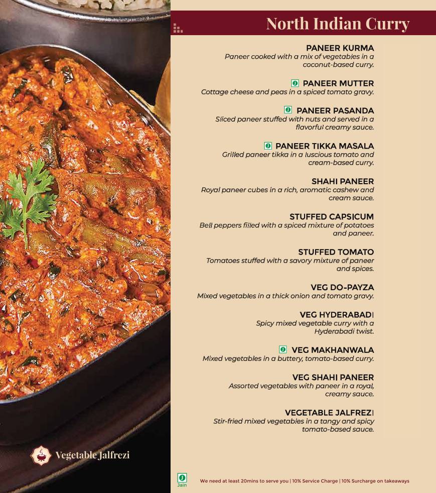 Paakashala @ MG Road Veg Restaurant in MG Road menu