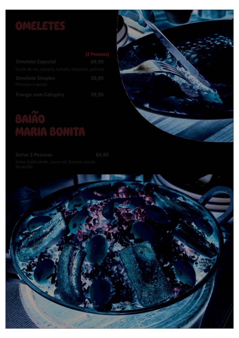 Paçocas Bar e Restaurante cardápio