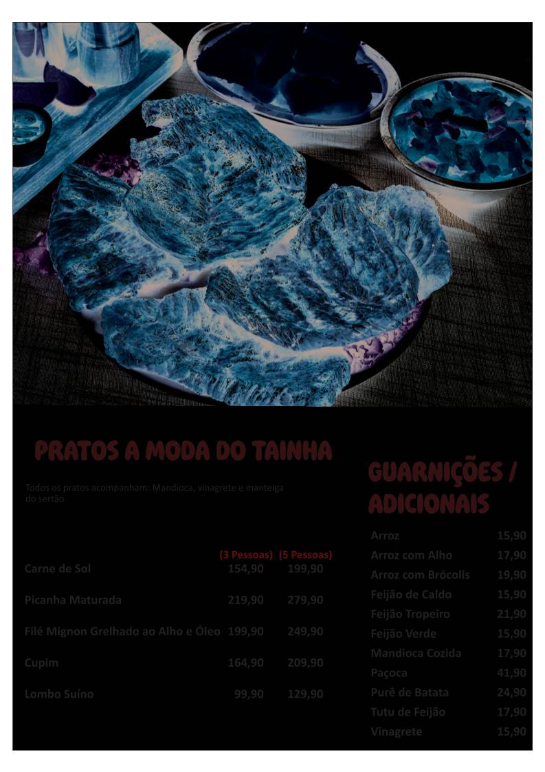 Paçocas Bar e Restaurante cardápio