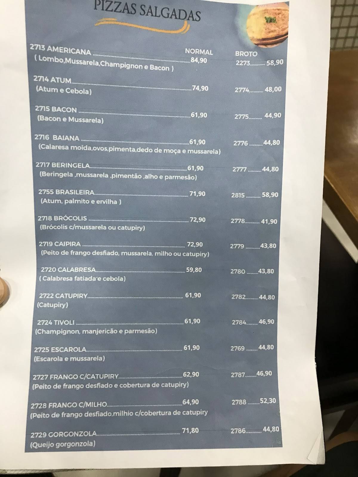 Padaria Ibéria cardápio
