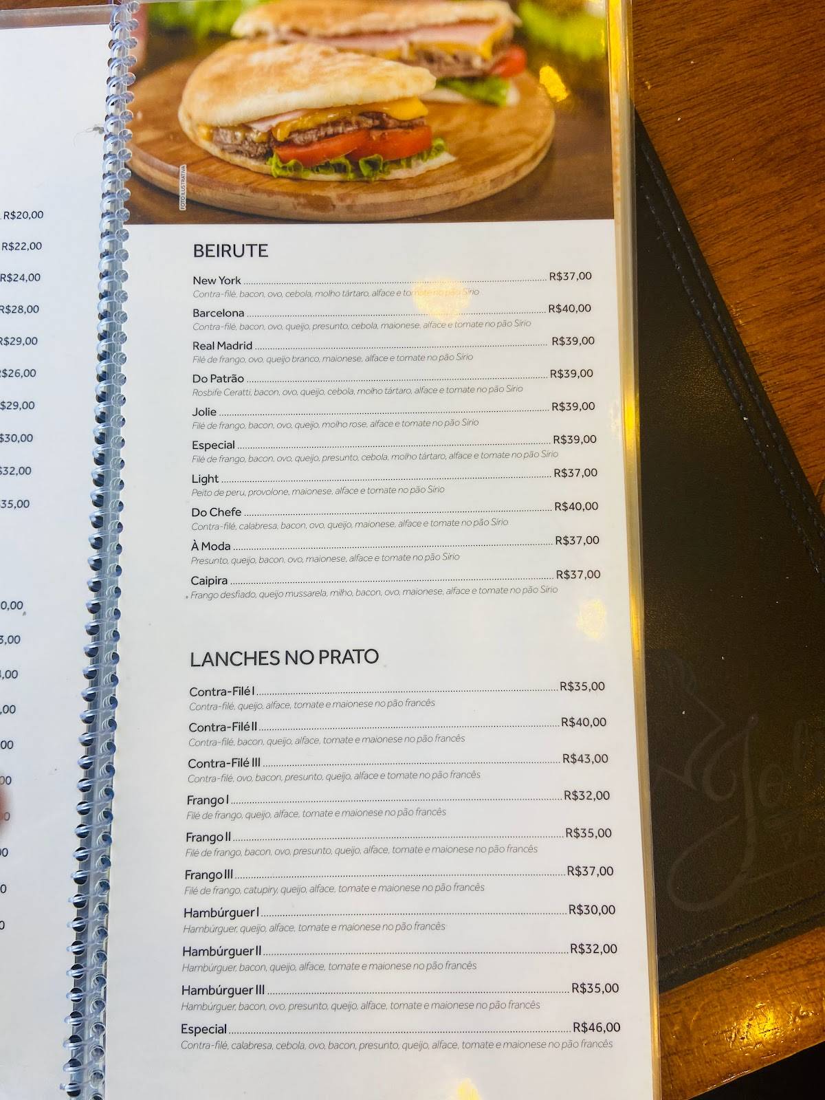 Padaria Jolie cardápio