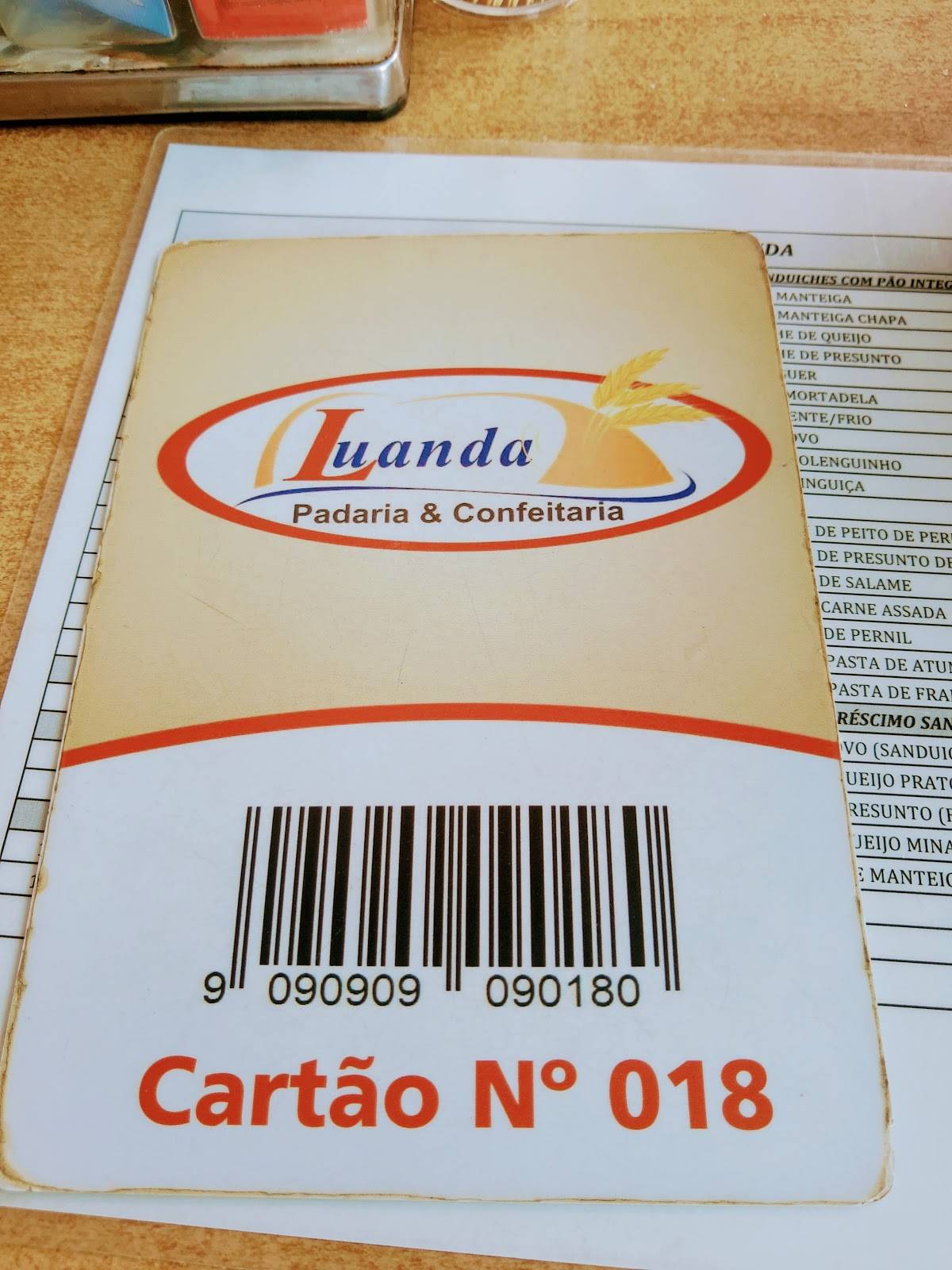 Padaria do Seu Manel cardápio