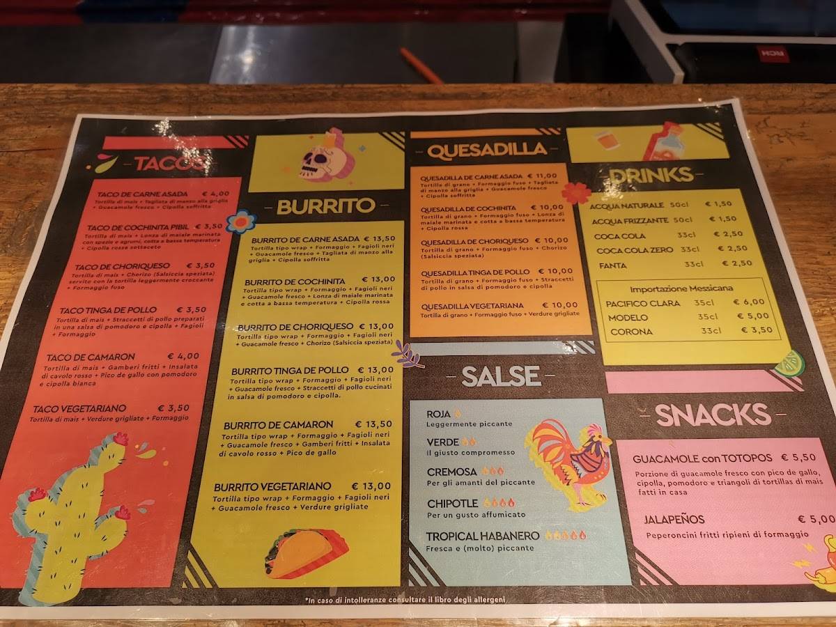 Menu di MEXICANI Taqueria 
