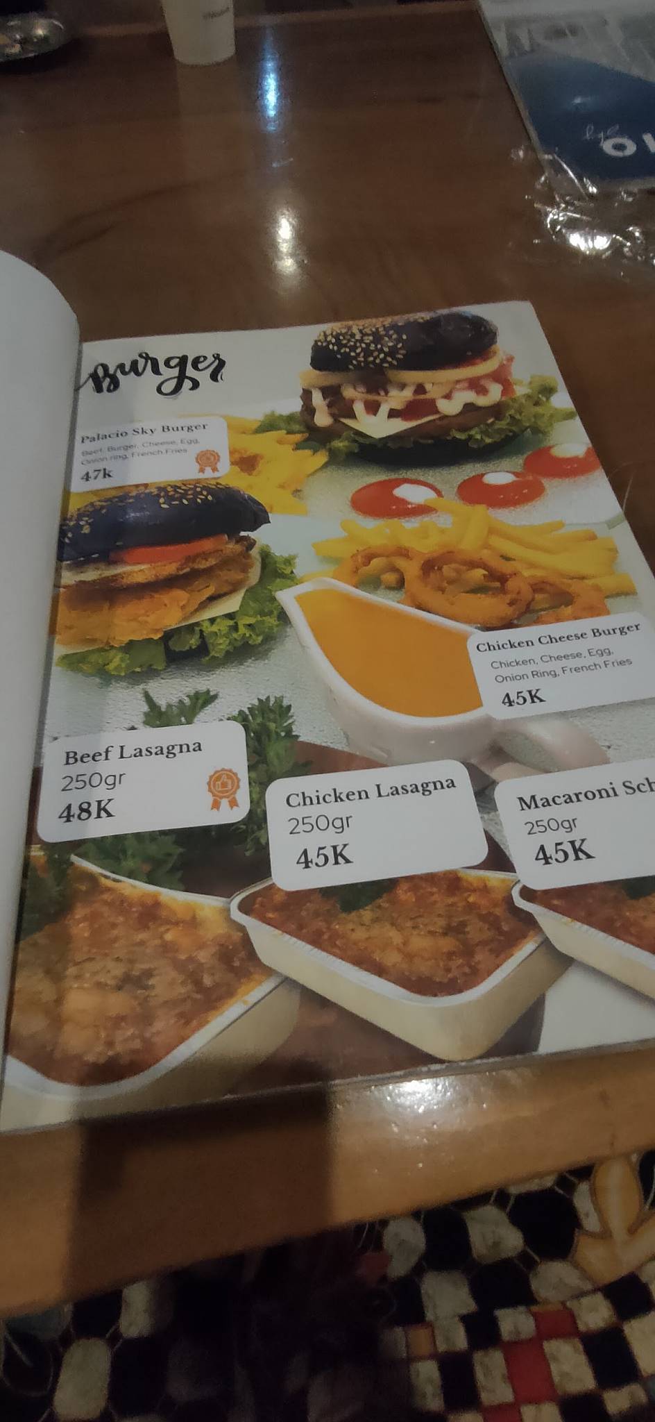 Menu at Palacio Sky Cafe, Surabaya