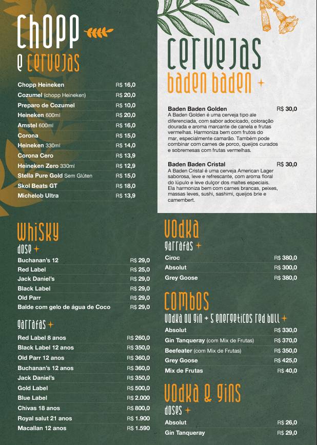 Merak Gastrobar cardápio
