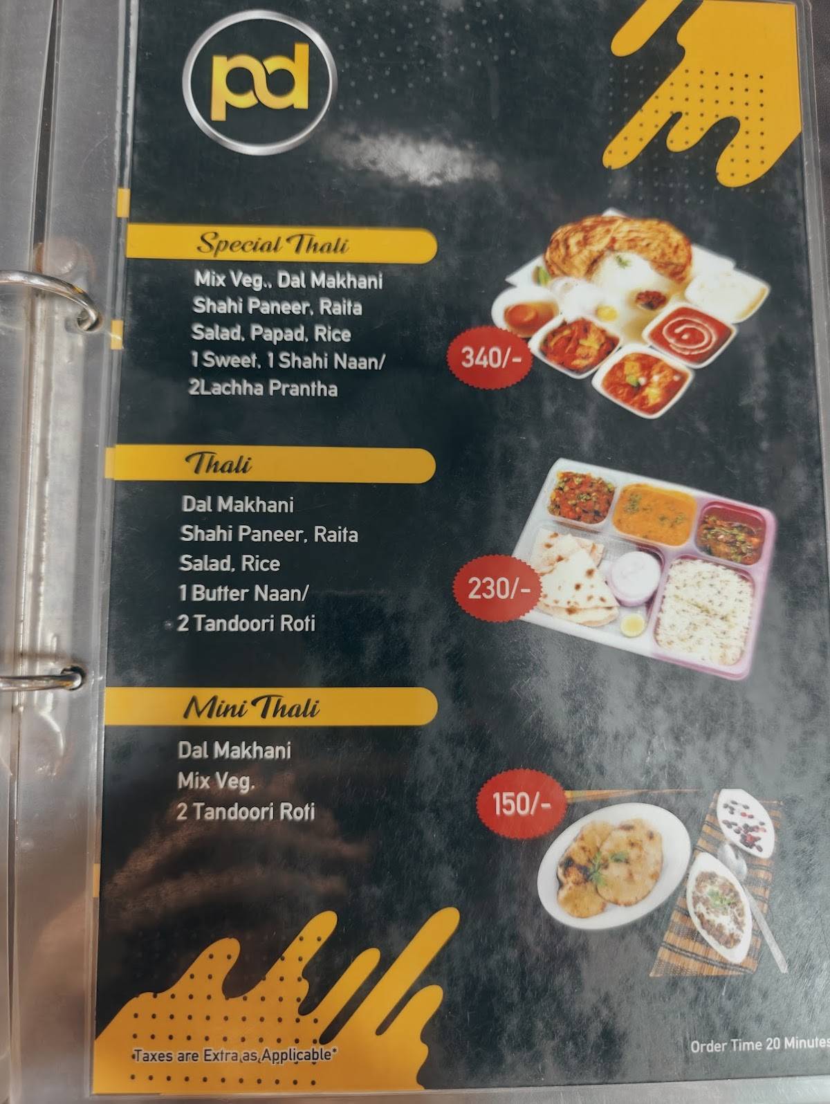 Grand Prakash Dhaba menu