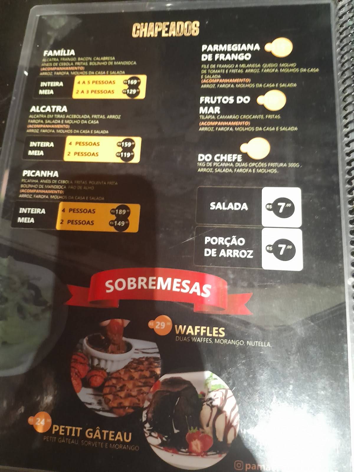 Pamavi Chapeados cardápio