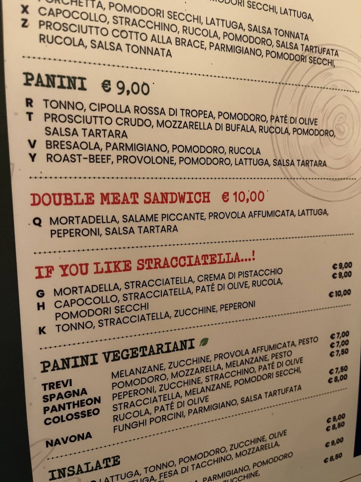 Menu de Pane e Salame