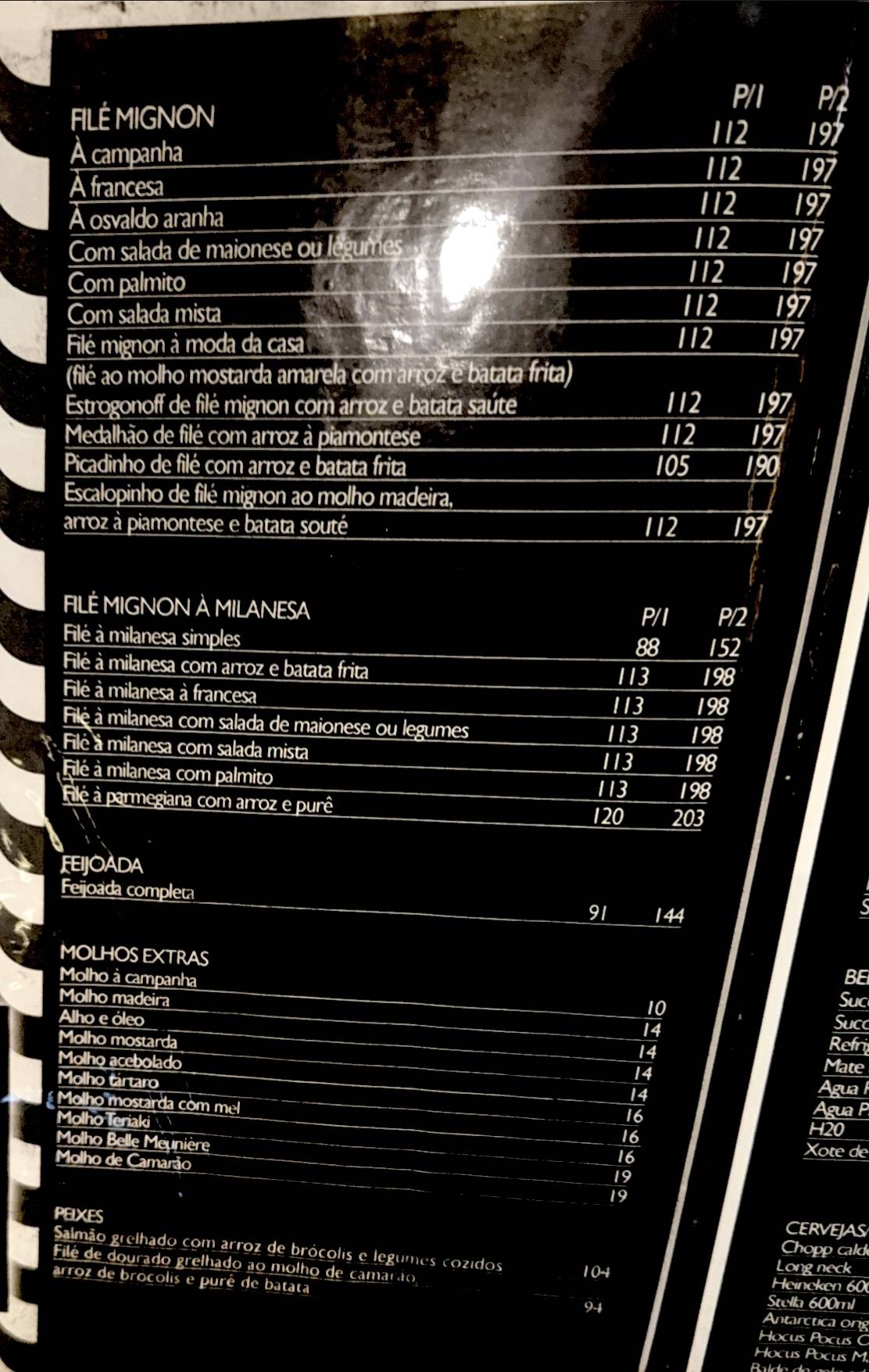 Parada De Copa cardápio
